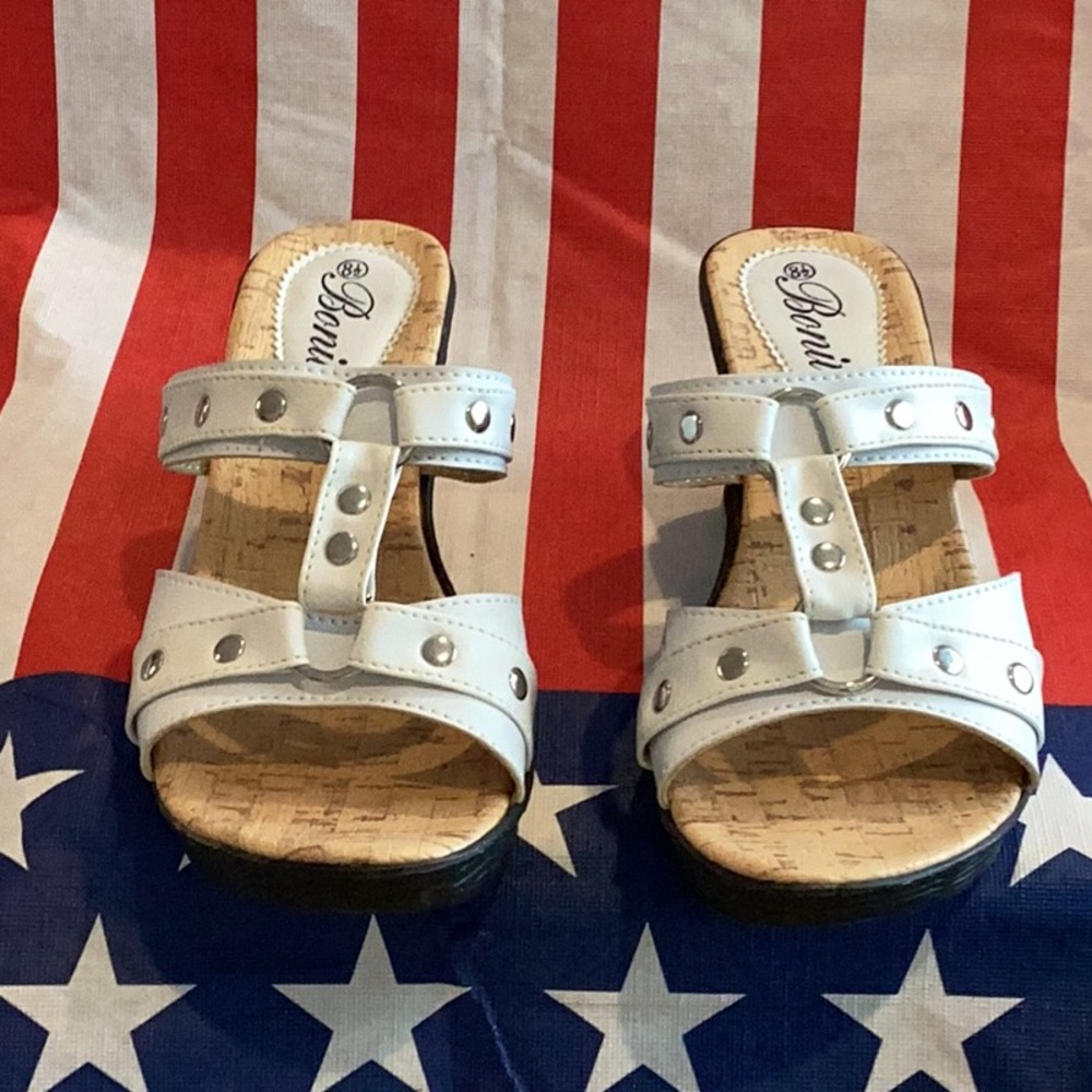 Bonita Slip on wedges, Size 8 1/2, pre-owned, barely worn.